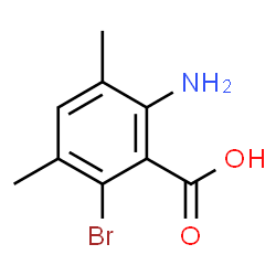 2-氨基-3,5-二甲基-6-溴苯甲酸结构式