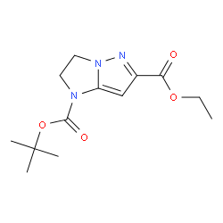 1-叔丁基6-乙基2,3-二氢-1H-咪唑并[1,2-b]吡唑-1,6-二羧酸酯结构式