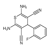 2,6-diamino-4-(2-fluorophenyl)-4H-thiopyran-3,5-dicarbonitrile Structure