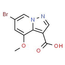 6-溴-4-甲氧基吡唑并[1,5-A]吡啶-3-甲酸结构式