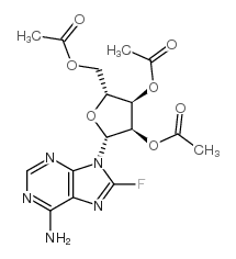 2,3,5-三-O-乙酰基-8-氟腺苷酸结构式