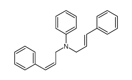 N,N-bis(3-phenylprop-2-enyl)aniline Structure