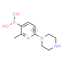 [2-甲基-6-(哌嗪-1-基)吡啶-3-基]硼酸盐酸盐结构式