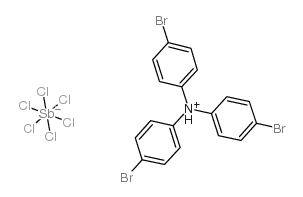 六氯锑酸三(4-溴苯基)铵盐结构式