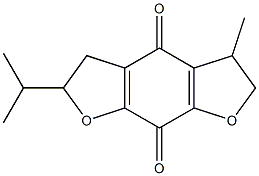 (+)-2,3,5,6-Tetrahydro-2-isopropyl-5-methylbenzo[1,2-b:5,4-b']difuran-4,8-dione结构式