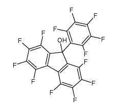 1,2,3,4,5,6,7,8-octafluoro-9-hydroxy-9-pentafluorophenylfluorene结构式