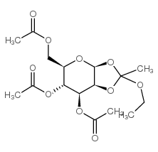 1,2-O-(1-乙氧基亚乙基)-β-D-甘露吡喃糖三乙酸结构式