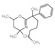 4H-1,3-Oxazine,5,6-dihydro-4,4,6-trimethyl-2-(1-methyl-1-phenylhexyl)-结构式