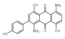 1,5-二氨基-4,8-二羟基(4-羟苯基)蒽醌结构式