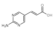 (2E)-3-(2-氨基嘧啶-5-基)丙烯酸结构式