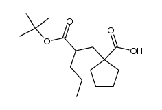 1-(2-tert-butoxycarbonyl-pentyl)cyclopentanecarboxylic acid结构式
