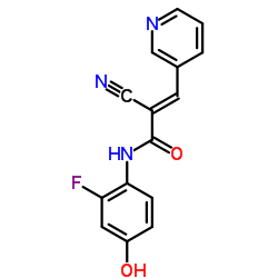 (2E)-2-Cyano-N-(2-fluoro-4-hydroxyphenyl)-3-(3-pyridinyl)acrylamide Structure