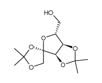 1,2:3,4-di-O-isopropylidene-β-D-psicofuranose Structure