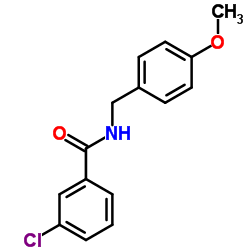 3-Chloro-N-(4-methoxybenzyl)benzamide结构式