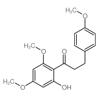 1-(2-hydroxy-4,6-dimethoxy-phenyl)-3-(4-methoxyphenyl)propan-1-one结构式
