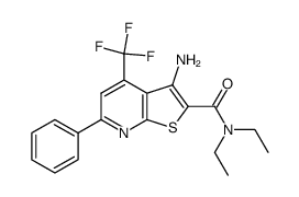 3-amino-6-phenyl-4-trifluoromethylthieno[2,3-b]pyridine-2-carboxylic acid diethylamide Structure