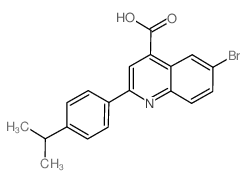6-BROMO-2-(4-ISOPROPYLPHENYL)QUINOLINE-4-CARBOXYLICACID structure