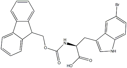 (S)-2-((((9H-芴-9-基)甲氧基)羰基)氨基)-3-(5-溴-1H-吲哚-3-基)丙酸图片