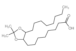 1,3-Dioxolane-4-octanoicacid, 2,2-dimethyl-5-octyl- Structure