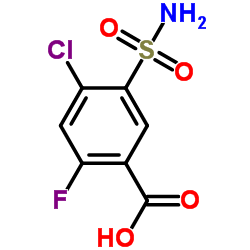 4-氯-2-氟-5-氨磺酰苯甲酸结构式