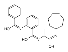 2-benzamido-N-[1-(cycloheptylamino)-1-oxopropan-2-yl]benzamide结构式