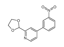 2-(1,3-dioxolan-2-yl)-4-(3-nitrophenyl)pyridine Structure