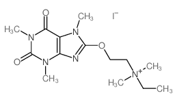 ethyl-dimethyl-[2-(1,3,7-trimethyl-2,6-dioxo-purin-8-yl)oxyethyl]azanium结构式