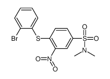 4-[(2-溴苯基)-硫代]-N,N-二甲基-3-硝基-苯磺酰胺结构式