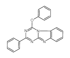 4-phenoxy-2-phenyl[1,3,5]triazino[1,2-a]benzimidazole (en)1,3,5-Triazino[1,2-a]benzimidazole, 4-phenoxy-2-phenyl- (en) Structure