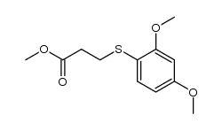 3-(2,4-dimethoxyphenyl)-sulfanyl-propionic acid methyl ester Structure