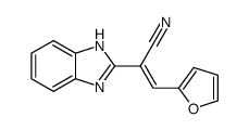 2-(2-benzimidazolyl)-3-(2-furyl)acrylonitrile结构式