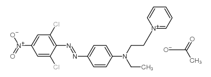 1-[2-[[4-[(2,6-dichloro-4-nitrophenyl)azo]phenyl]ethylamino]ethyl]pyridinium acetate Structure
