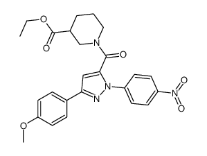 ethyl 1-[5-(4-methoxyphenyl)-2-(4-nitrophenyl)pyrazole-3-carbonyl]piperidine-3-carboxylate结构式