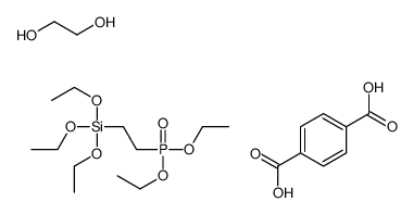 2-diethoxyphosphorylethyl(triethoxy)silane,ethane-1,2-diol,terephthalic acid结构式