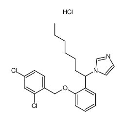 (2,4-Dichlorobenzyl)-{2-[1-(1-imidazolyl)-heptyl]-phenyl}-ether, hydrochloride结构式