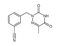 3-(6-methyl-3,5-dioxo-4,5-dihydro-3H-[1,2,4]triazin-2-ylmethyl)-benzonitrile Structure