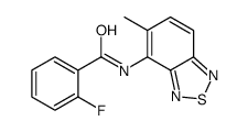 2-fluoro-N-(5-methyl-2,1,3-benzothiadiazol-4-yl)benzamide结构式