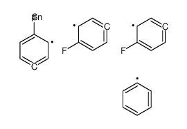 tris(4-fluorophenyl)-phenylstannane Structure