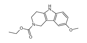 ethyl 8-methoxy-1,3,4,5-tetrahydro-2H-pyrido[4,3-b]indole-2-carboxylate结构式