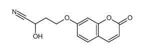 2-hydroxy-4-(2-oxochromen-7-yl)oxybutanenitrile Structure