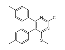 2-chloro-4,5-bis(4-methylphenyl)-6-methylsulfanylpyrimidine Structure