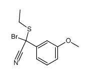 2-bromo-2-(ethylthio)-2-(3-methoxyphenyl)acetonitrile Structure