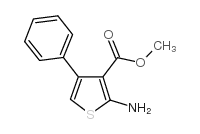 2-氨基-4-苯基噻吩-3-甲酸甲酯结构式