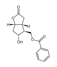 [3aR-(3aα,4α,5β,6aα)]-4-[(苯甲酰基氧基)甲基]六氢-5-羟基-2H-环戊并[b]呋喃-2-酮结构式