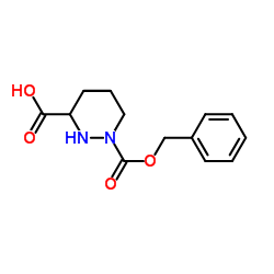 1-((Benzyloxy)carbonyl)hexahydropyridazine-3-carboxylic acid structure