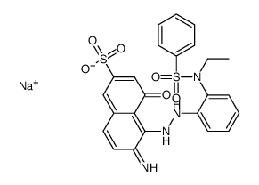 6-Amino-5-[[2-[ethyl(phenylsulfonyl)amino]phenyl]azo]-4-hydroxy-2-naphthalenesulfonic acid sodium salt Structure