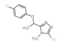 5-[1-(4-氟苯氧基)乙基]-4-甲基-4H-1,2,4-噻唑-3-硫醇结构式