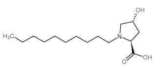 (2S,4R)-1-decyl-4-hydroxypyrrolidine-2-carboxylic acid Structure