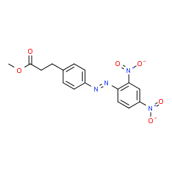 4-[(2,4-Dinitrophenyl)azo]benzenepropanoic acid methyl ester结构式