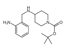 叔-丁基4-((2-氨基苯甲基)氨基)哌啶-1-甲酸基酯结构式